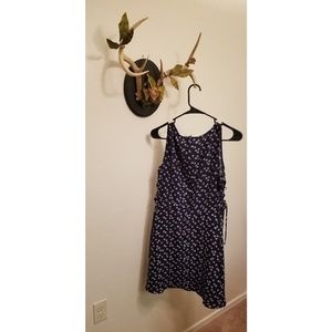 Divided by HM navy floral dress with open sides